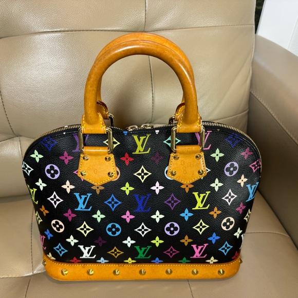 Louis Vuitton▪️Black Multicolore Alma PM - Picture 4 of 11